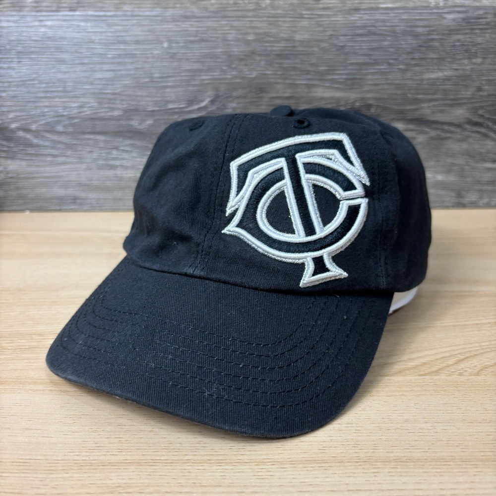 Minnesota Twins Hat Cap Strap Back Black Womens MLB Baseball Adjustable